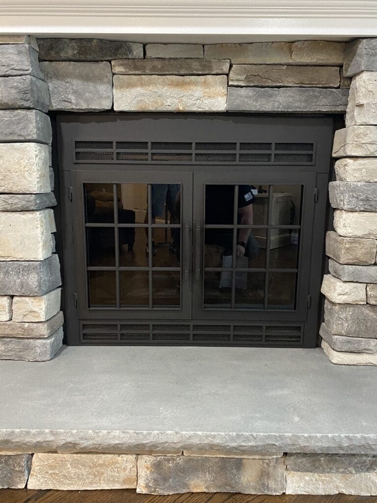 Echo Ridge Country Ledgestone Wood Burning Fireplace