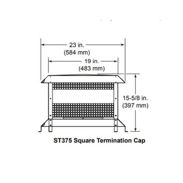 ST375 SQUARE TERMINATION CAP