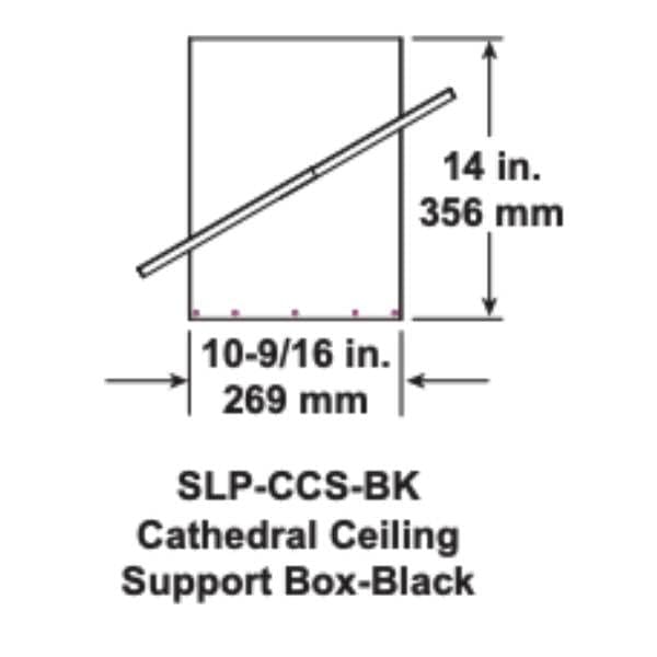 slp-ccs-bk Cathedral Ceiling Support Box Black