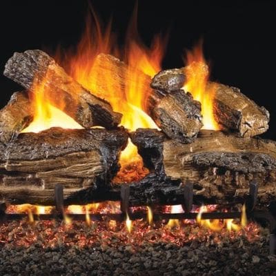 Burnt Split Oak Gas Logs