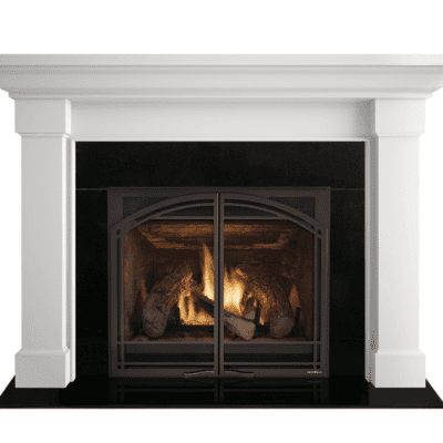 Kenwood Flush Mantel, Primed MDF; 60" outside width Gas fireplace insert