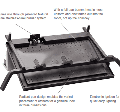 18/24″ Radiant Vented Burner Assembly IPI with Remote – LP
