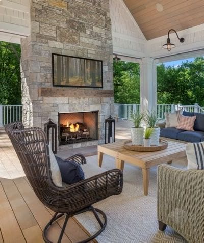 Outdoor Lifestyles Vesper 36″ Outdoor Fireplace with Traditional Concrete Refractory – VOFB36T