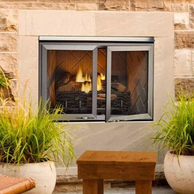36″ Vesper Stainless Steel Mesh Cabinet Style Doors – VOFBSD-36