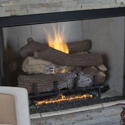 Superior F0282 Custom Series 50″ Vent Free Radiant Firebox with Grey Herringbone Refractory Panels – VU50H
