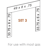 Fireside Furnishings Stone Surround - Beige Marble SET 3 SPK