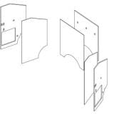 Reflective black glass walls for Heirloom36 (must order 2270-053 hearthbrick and top as well)