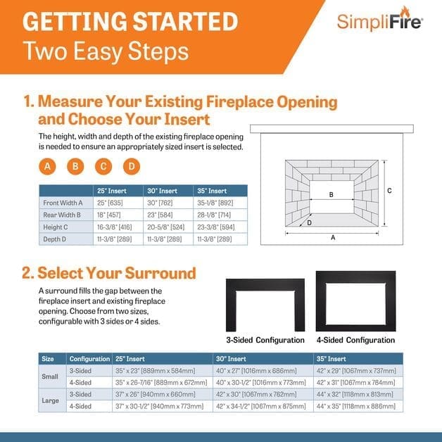 Simplifire 35" Electric Insert